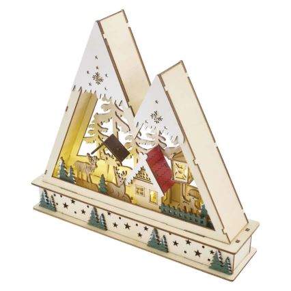 LED juledekoration LED/0,6W/2xAA julelandskab