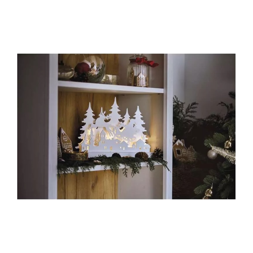 LED juledekoration LED/2xAA lille landsby
