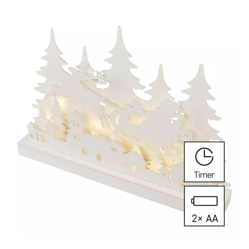 LED juledekoration LED/2xAA lille landsby