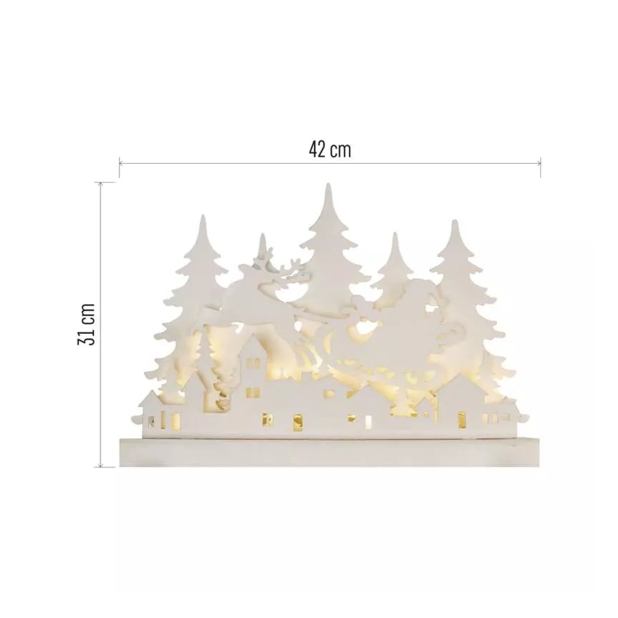 LED juledekoration LED/2xAA lille landsby