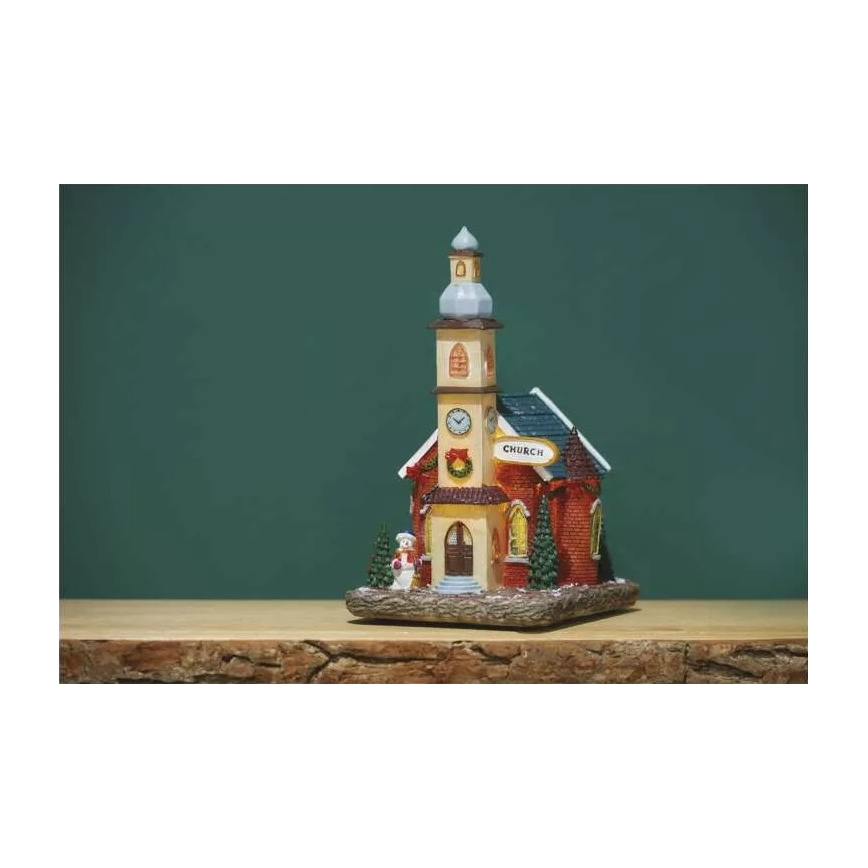 LED juledekoration LED/3xAA kirke