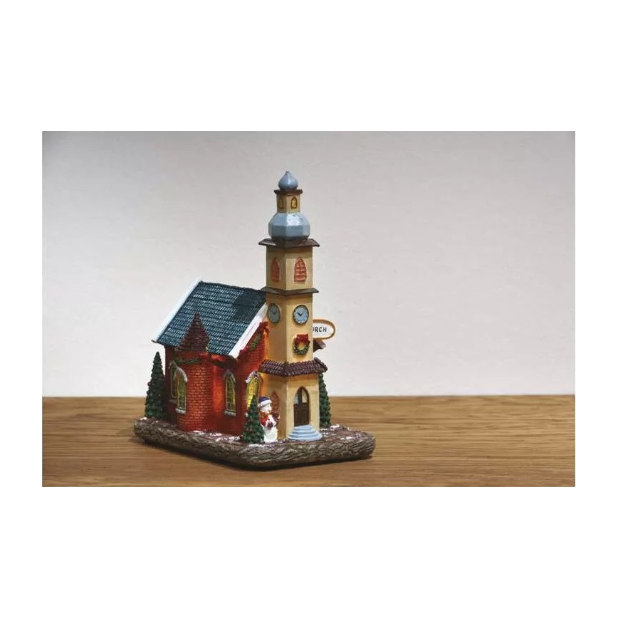LED juledekoration LED/3xAA kirke