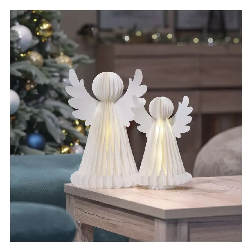 LED-juledekoration med 20 LED, 6x AA-batterier – engle