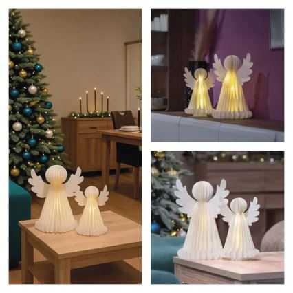 LED-juledekoration med 20 LED, 6x AA-batterier – engle