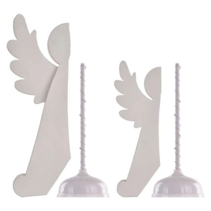 LED-juledekoration med 20 LED, 6x AA-batterier – engle