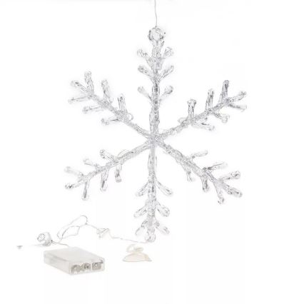 LED juledekoration til vindue 16xLED/3xAA varmt hvidt lys