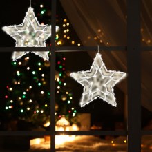 LED juledekoration til vindue 35xLED/3xAA varmt hvidt lys