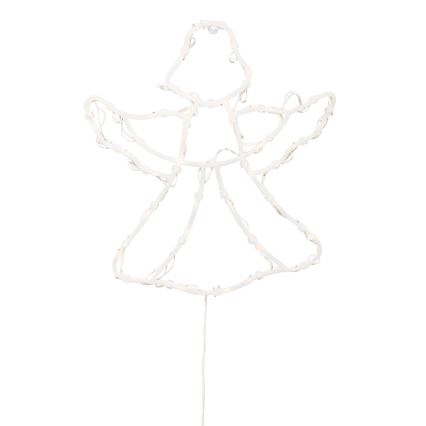 LED Juledekoration til vinduet 35xLED/3xAA IP44 engel varm hvid