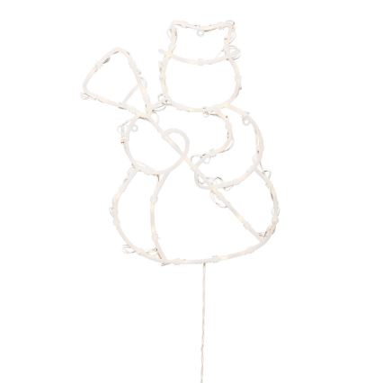 LED juledekoration til vinduet 35xLED/3xAA IP44 snemand varm hvid