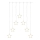 LED julegardin 70xLED/3,6W 567x125 cm varm hvid