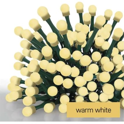 LED julekæde 200xLED/8 funktioner 20m IP44 varm hvid