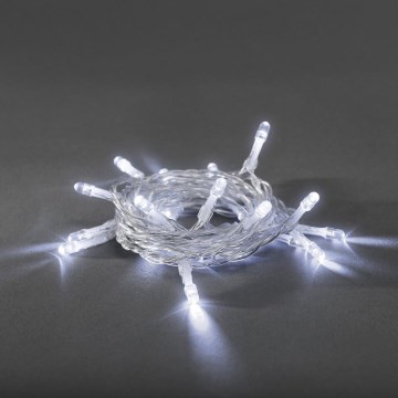 LED julekæde 20xLED/2xAA 3,35m kold hvid