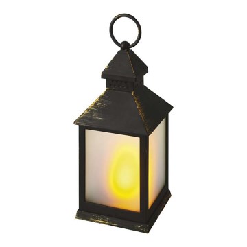 LED julelanterne 12xLED/6x3AAA sort