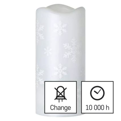 LED julelys LED/3xAAA snefnug koldt hvidt lys