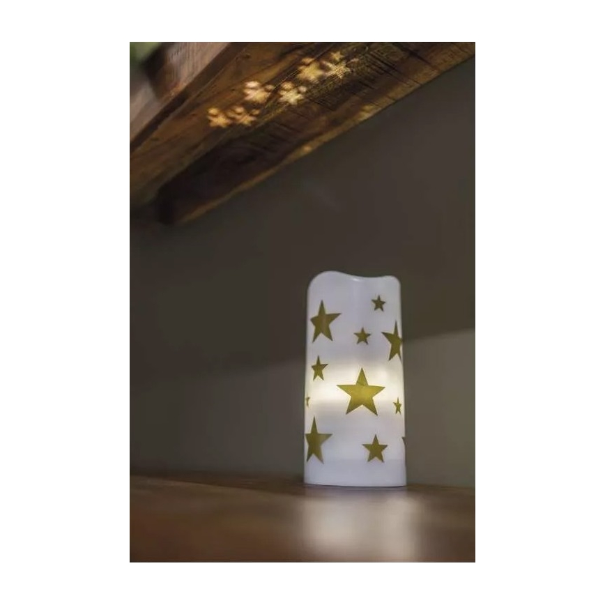 LED julelys LED/3xAAA stjernedesign varmt hvidt lys