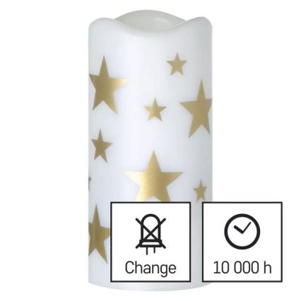 LED julelys LED/3xAAA stjernedesign varmt hvidt lys