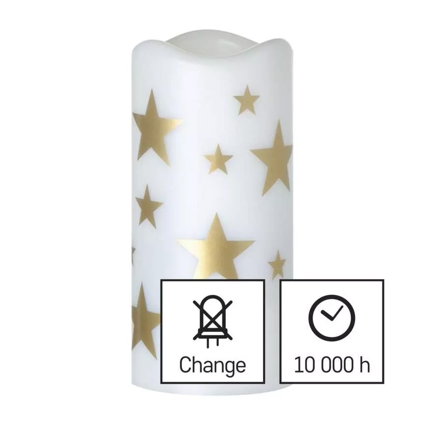 LED julelys LED/3xAAA stjernedesign varmt hvidt lys