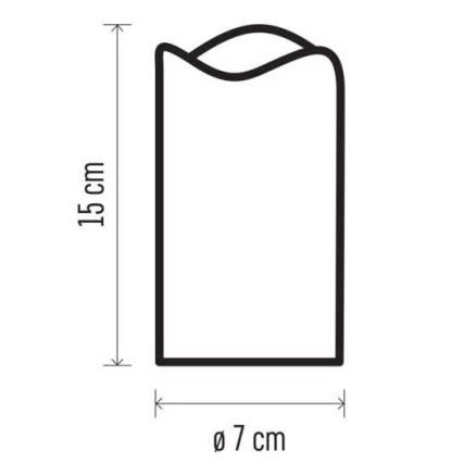 LED julelys LED/3xAAA stjernedesign varmt hvidt lys