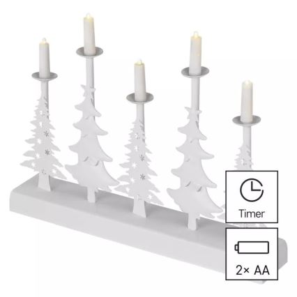 LED julelysestage LED/2xAA hvid