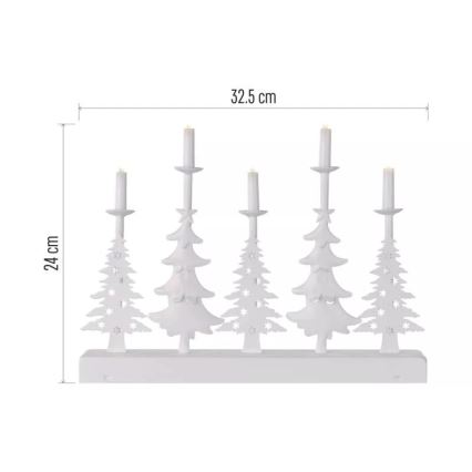 LED julelysestage LED/2xAA hvid