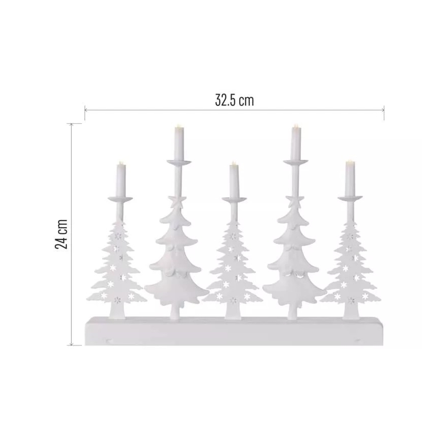 LED julelysestage LED/2xAA hvid