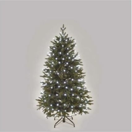 LED julelyskæde 200 LED/8 funktioner 20 m IP44 kold hvid