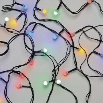LED julelyskæde 200 LED/8 funktioner 25 m IP44 multifarvet
