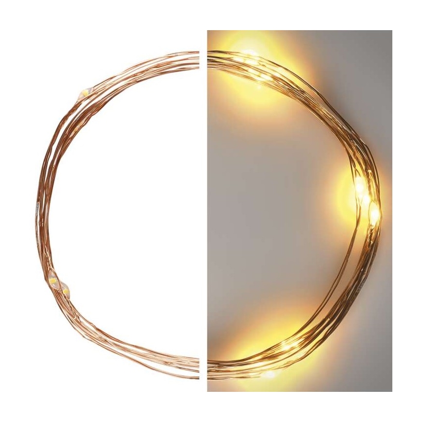 LED julelyskæde 20xLED/2,4m varm hvid