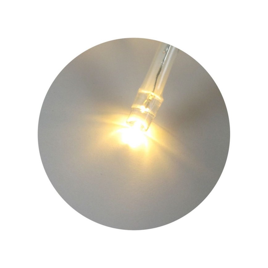 LED julelyskæde 20xLED/2 funktioner 2,4m varmhvid