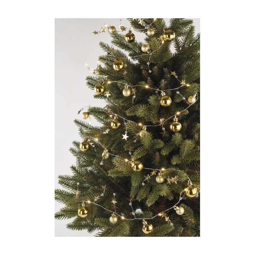 LED julelyskæde 20xLED/2xAA 2,2 m varm hvid