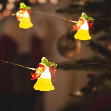 LED-julelyskæde 20xLED/2xAA 2,2 m varm hvid