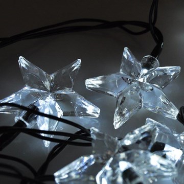 LED-julelyskæde 20xLED, 6 m, kold hvid