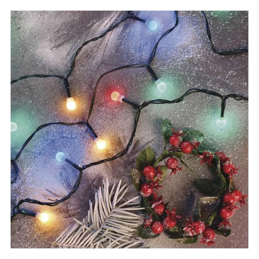 LED julelyskæde 300xLED/8 funktioner 35m IP44 varm hvid