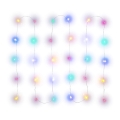 LED Julelyskæde 30xLED/2xAA 3,3m multifarvet