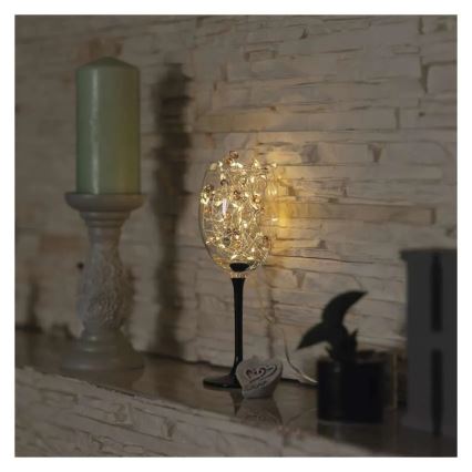 LED-julelyskæde 40 LED/3xAA 1,5 m varm hvid