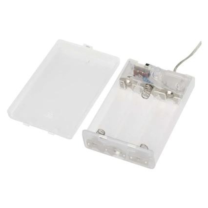 LED-julelyskæde 40 LED/3xAA 1,5 m varm hvid