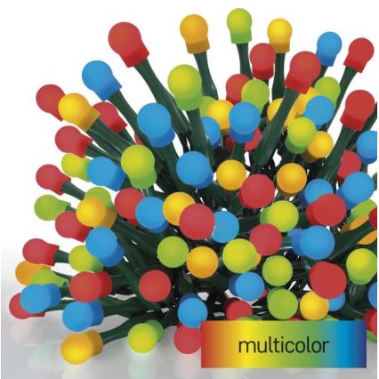 LED julelyskæde 480xLED/53m IP44 multifarvet