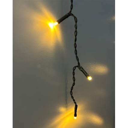 LED julelyskæde til udendørs brug 200xLED/230V 7,6 m IP44 sort