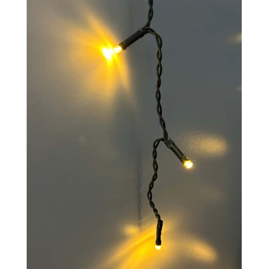 LED julelyskæde til udendørs brug 200xLED/230V 7,6 m IP44 sort