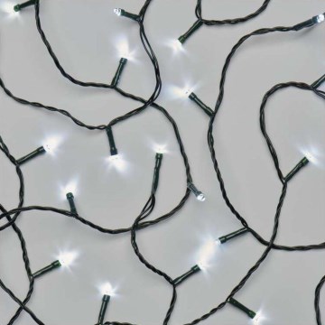 LED julelyskæde til udendørs brug 40xLED/9m IP44 kold hvid