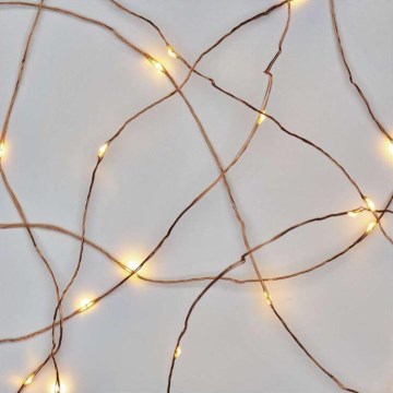 LED julelyskæde til udendørs brug 40xLED/9m IP44 varm hvid