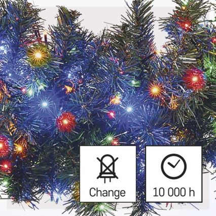 LED julelyskæde til udendørs brug 600xLED/17m IP44 multifarvet