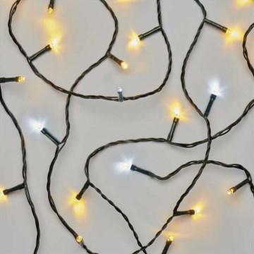 LED julelyskæde til udendørs brug 80xLED/2 funktioner 13m IP44 varm/kold hvid