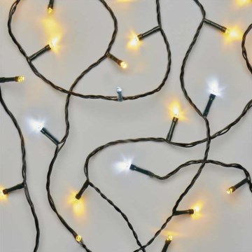 LED julelyskæde udendørs 80xLED/13m IP44 varm/kold hvid