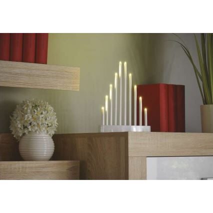 LED julestage 10xLED/3xAA hvid