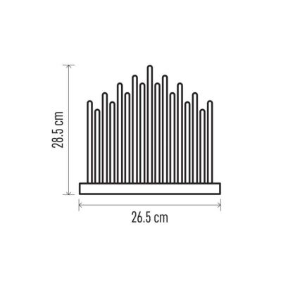 LED julestage 17xLED/3xAA rød