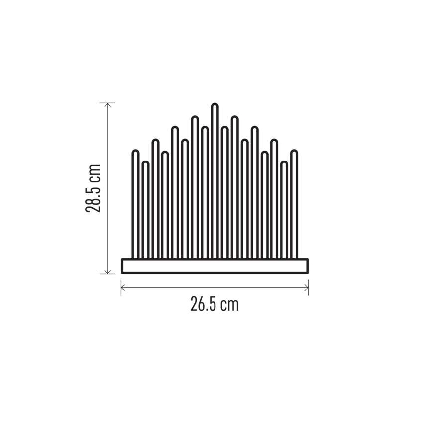 LED julestage 17xLED/3xAA rød