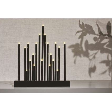 LED julestage 20xLED/3xAA sort