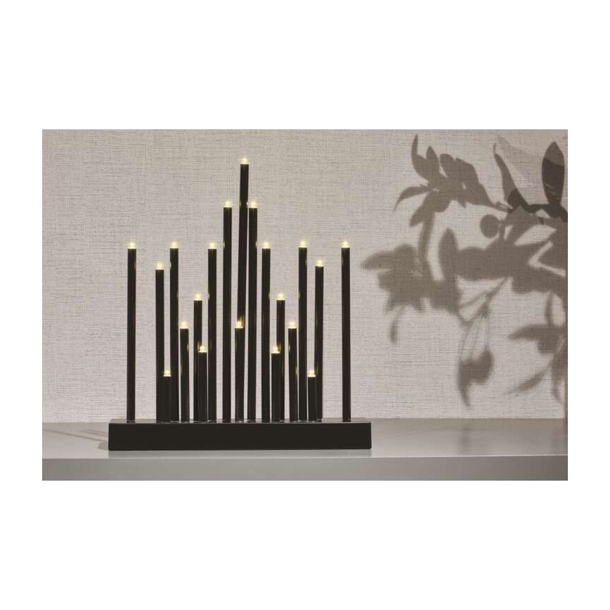 LED julestage 20xLED/3xAA sort