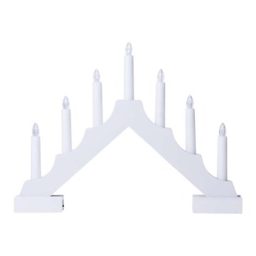 LED julestage 7xLED/2xAA hvid